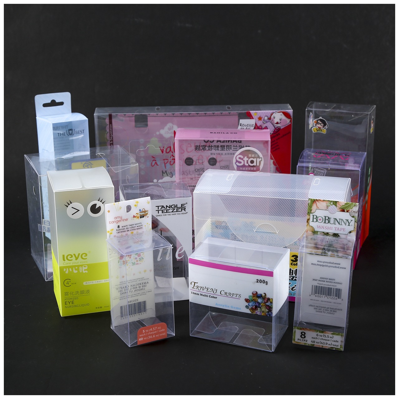 厂家定zhi 塑料透明包装盒子 通用内托塑料盒 PVC塑料盒可印logo