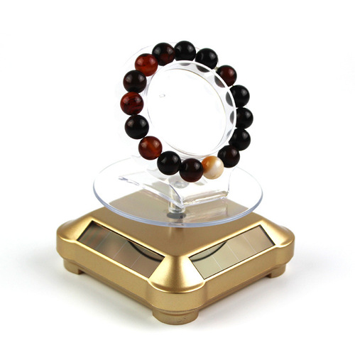 Solar Energy Rotating Display Stand Revolving Video Shooting Ornament Stand Rotating Platform Beaded Necklace Product Automatic Display
