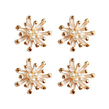 古风滴油珍珠花心花蕊花朵配件新娘古装汉服头饰合金手作饰品材料