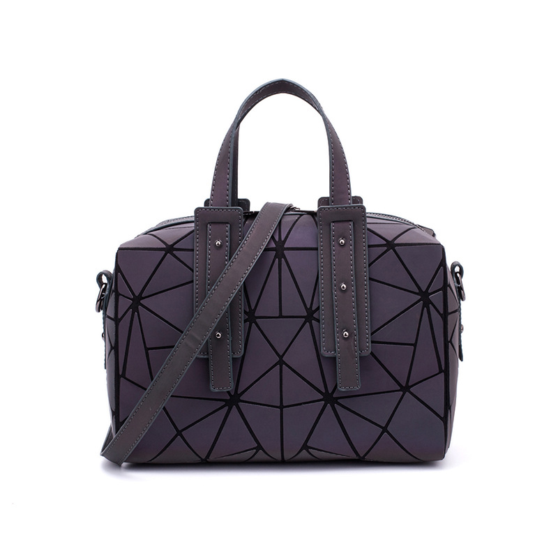 2023 nuevo bolso de las mujeres europeas y americanas moda bolso de las mujeres luminosas retro nicho rombo solo hombro crossbody almohada bolsa