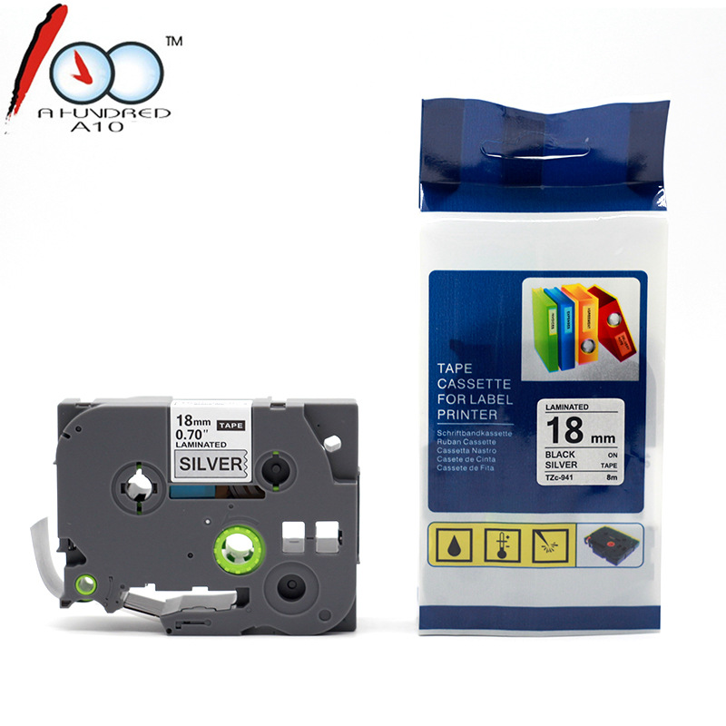 Cinta compatible Brother TZe-641 – Etiquetas de 18 mm, tubo termocontraíble y código de barras