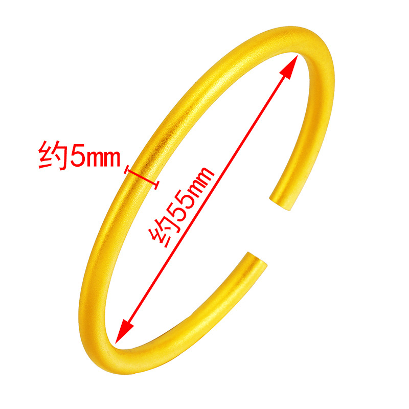 Brazalete Abierto Estilo Antiguo de 24K de Cobre Ajustable para Mujeres image 5