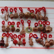 别针挂件半成品红绳桃木编制 桃木配件配饰 配珠宝宝平安挂件