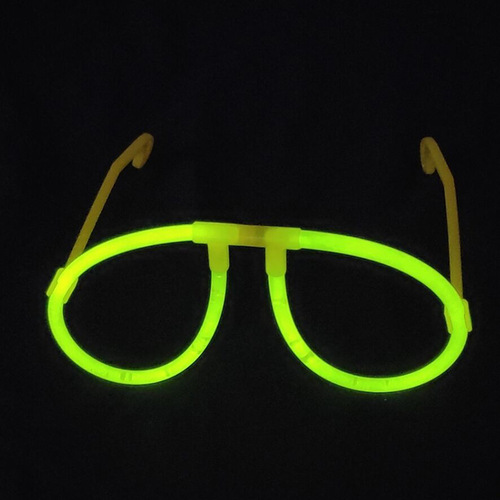 Glow stick glasses DIY round luminous glasses earrings square dance concert glow stick toy accessories