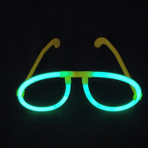 Glow stick glasses DIY round luminous glasses earrings square dance concert glow stick toy accessories