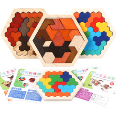 Wooden Educational Puzzle Toy, Honeycomb Design—Perfect for Kindergarten Senior Class and Elementary School Students; Hands-On Desktop Playset with Versatile Jigsaw Pieces