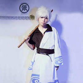 动漫银魂*坂田银时银桑银时 漫展派对万圣节cosplay服装一件代发