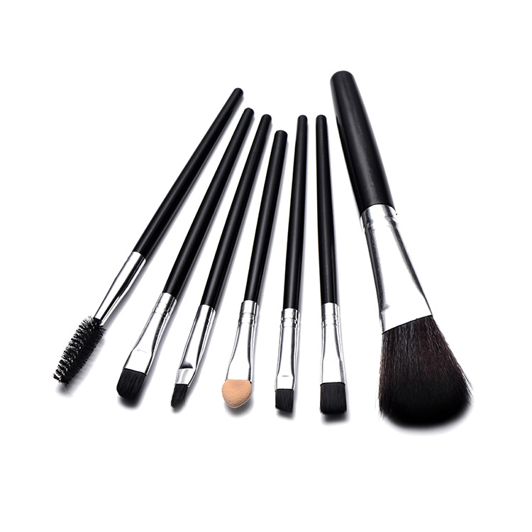 Juego de 7 brochas de maquillaje, brocha para rubor, brocha para sombra de ojos, brocha para labios, juego de brochas para pestañas portátiles, venta directa de fábrica, en stock