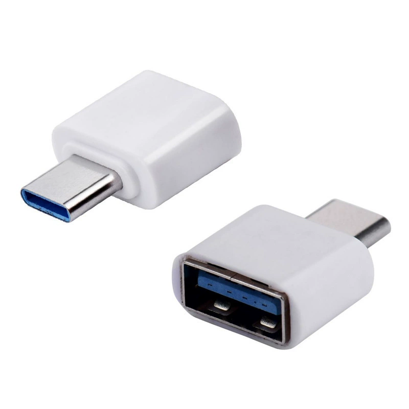 Rotary OTG Adapter (Guoguo Meimei) USB2.0 USB-A to Type‑C/Micro USB, ABS shell, compact 1.9×1.8×0.8 cm