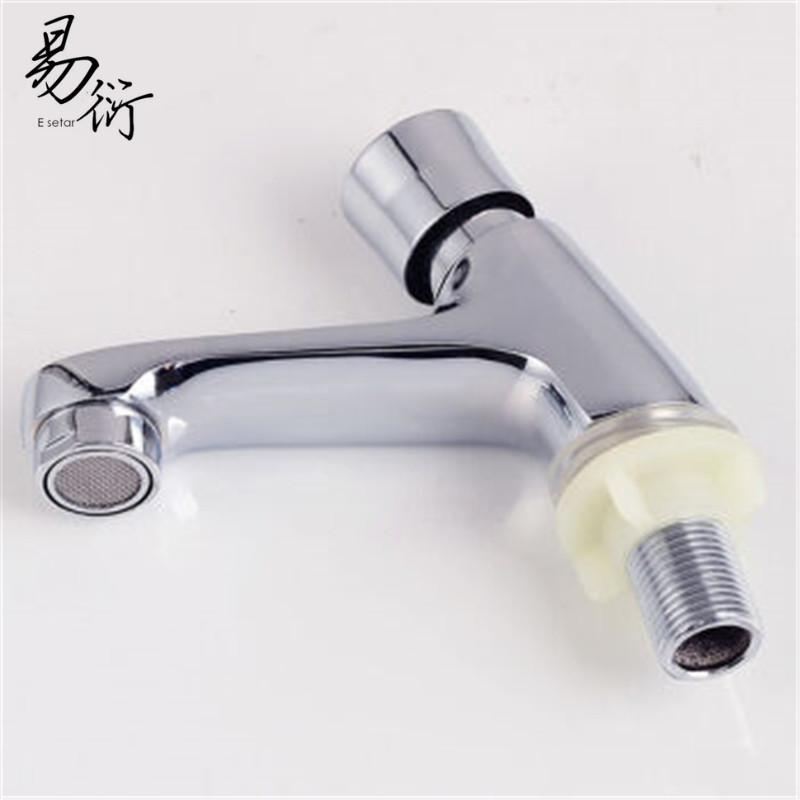 Fabricantes de suministro de lavabo retardo grifo cobre sola cuenca fría grifo retardo grifo al por mayor