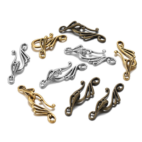 DIY jewelry accessories zinc alloy buckle earrings musical note buckle earrings and ear hook combination jewelry accessories