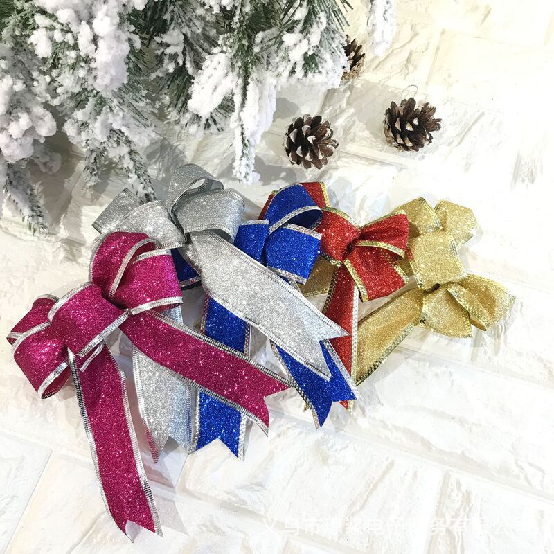 クリスマスの金の粉の蝶結びの金のネギの粉の蝶結びのクリスマスツリーの装飾品のデパートのホテルの装飾のメーカーは直接販売します。|undefined
