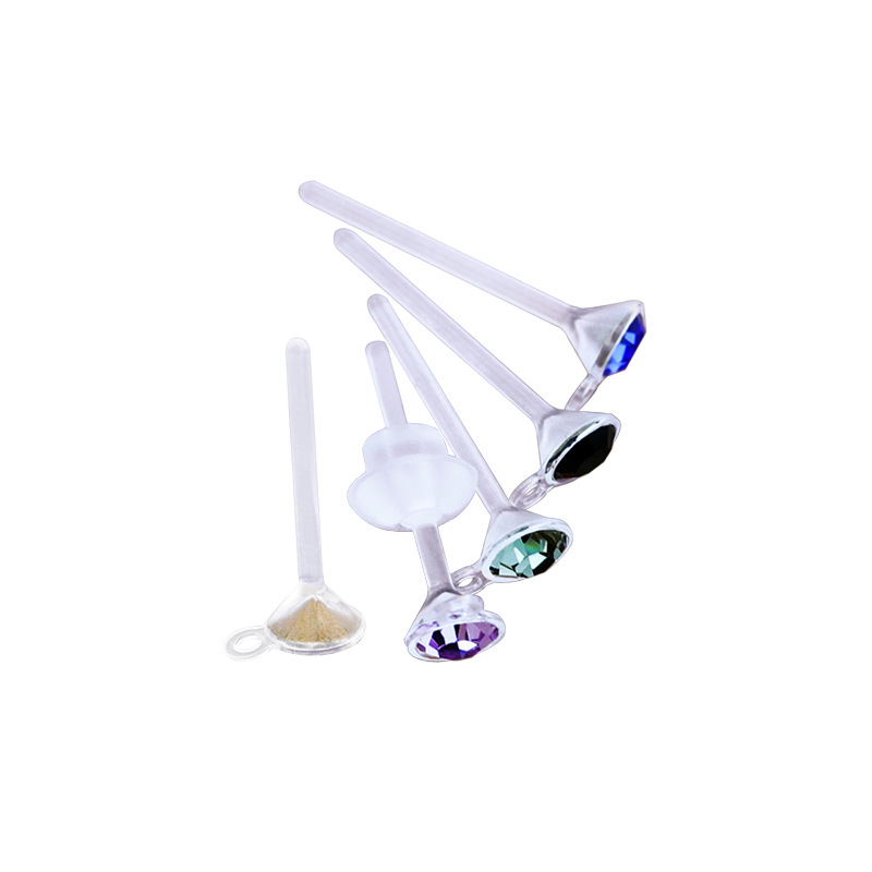 Elegant shiny plastic earrings