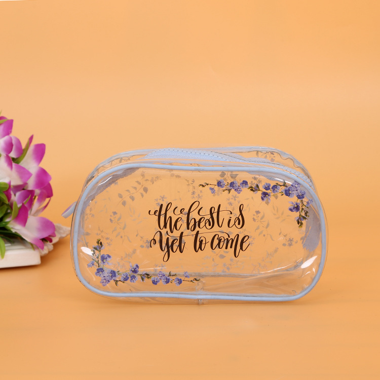 工厂透明防水PVC自封袋化妆包广告礼品收纳袋立体旅行塑料拉链袋