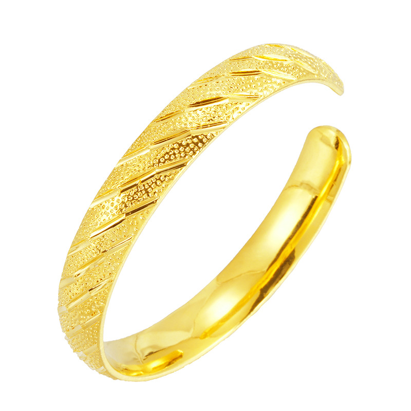 Pulsera vietnamita chapada en oro para mujer con diseño de dragón y fénix, motivo de cielo estrellado, estilo antiguo del Sutra del Corazón, aleación de cobre, realista, retención de color duradera, brazalete abierto ajustable.