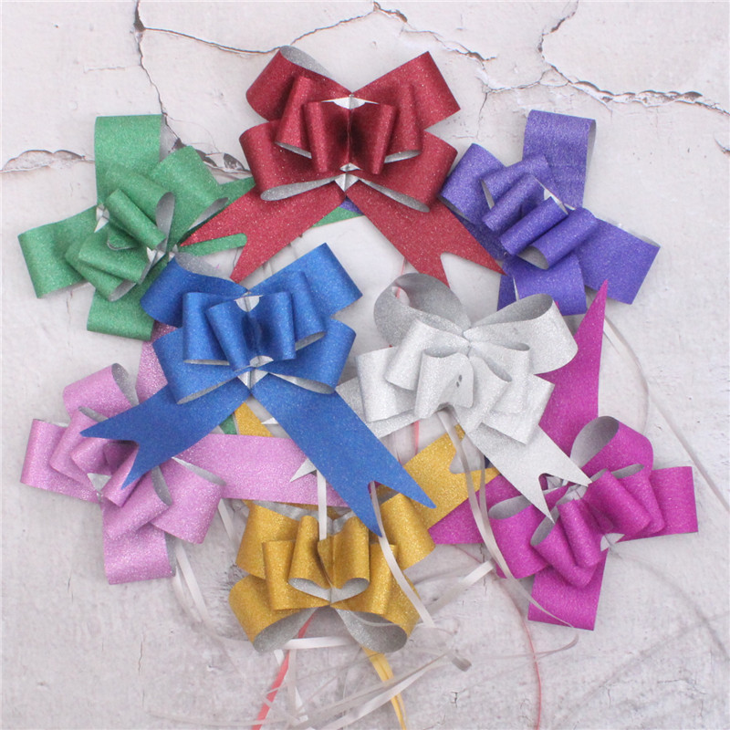 45 monocromo helado cristal brillo película mate chino arco mano-Tirado flor nuevo coche decoración caja de regalo de boda