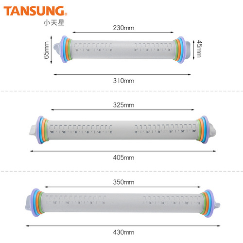 Baking Tools Silicone Flour Rolling Pin Adjustable Thickness Rolling Pin Silicone Flour Rolling Pin Wholesale