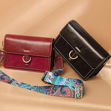 女包2025新款时尚宽带小方包风琴包潮时尚牛皮单肩斜挎包一件代发