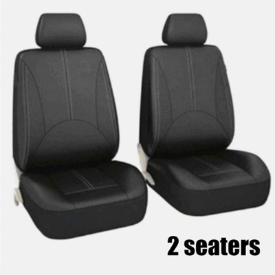 Mexican Pu Leather Foreign Trade Amazon Hot-Selling All-Season Universal Car Seat Cover Perforated Leather Waterproof Dustproof Direct Sale (Universal seat cover) - 4-piece-set-general
