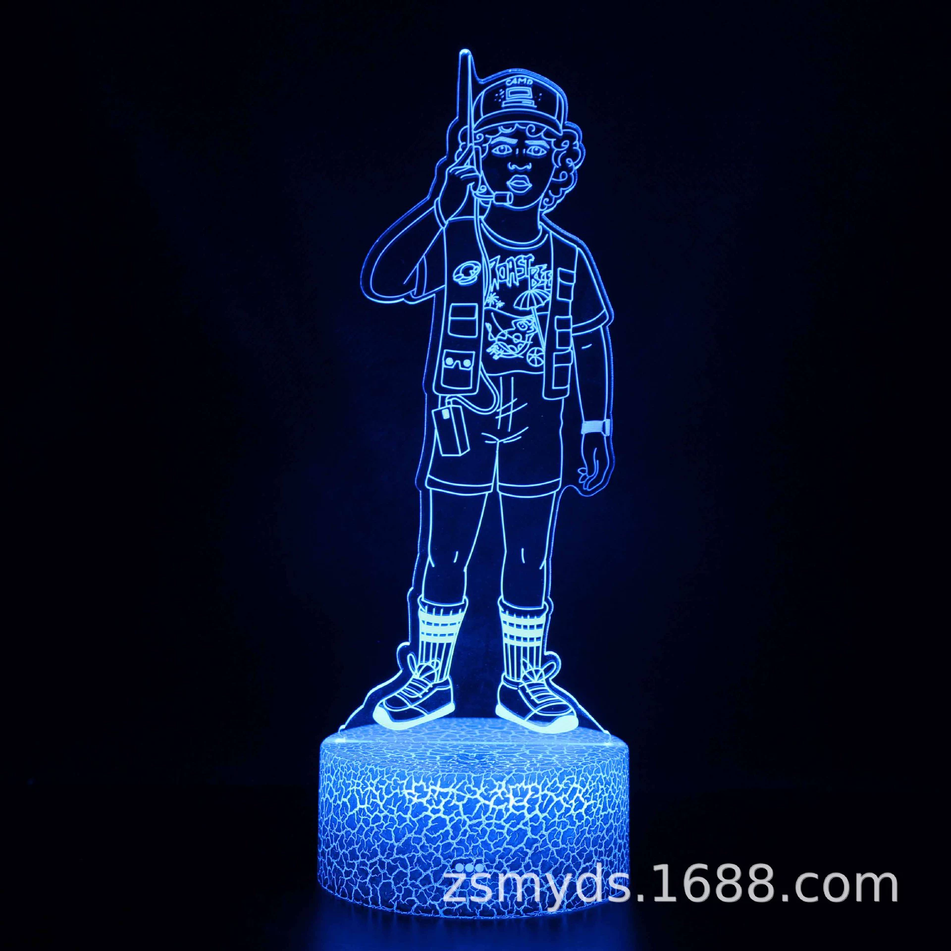 3D LED настольная лампа, акрил 4 мм, цветной сенсор или пульт, база, креативная ночная подсветка персонажа