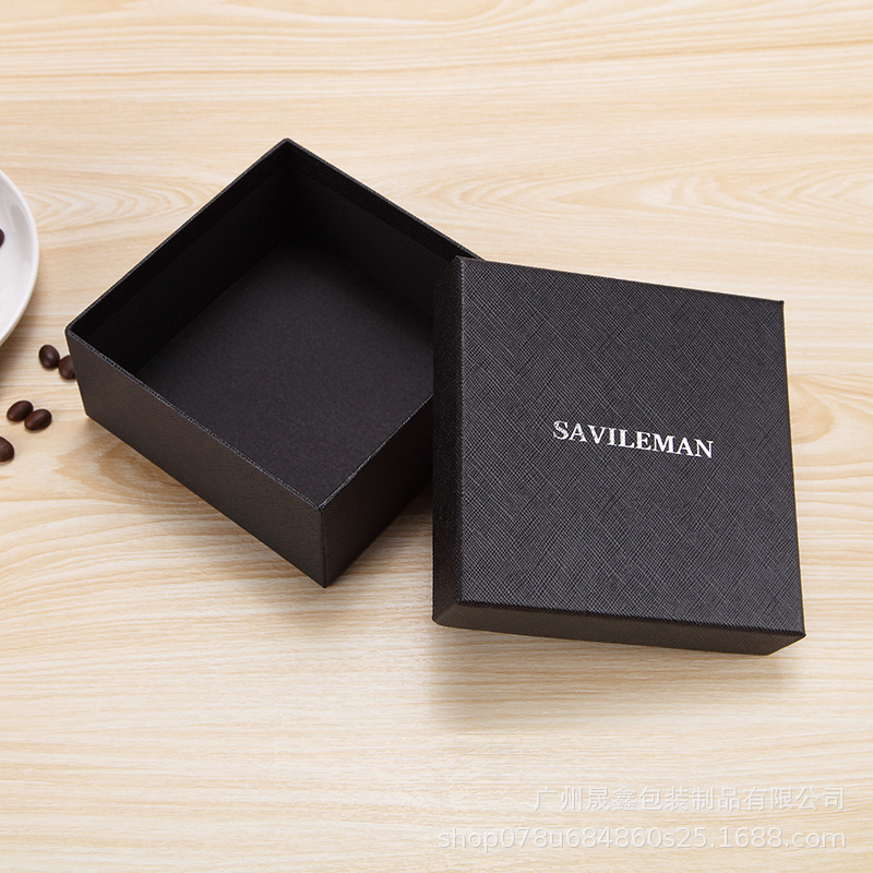 Manufacturer's Ready-Stock Kraft Paper Gift Packaging Box, Black Rectangular Wedding Candy Box, Leather Belt Gift Storage Box Manufacturer's Ready-Stock Kraft Paper Gift Packaging Box, Black Rectangular Wedding Candy Box, Leather Belt Gift Storage Box
