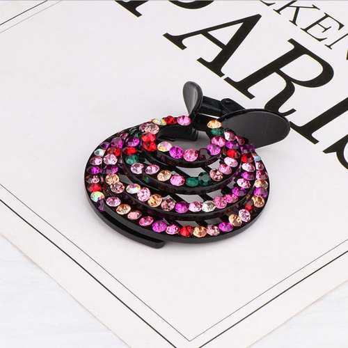 Korean version of half-ball hair accessories, personalized hairpin, adult rhinestone top clip, lady's headdress, simple ponytail