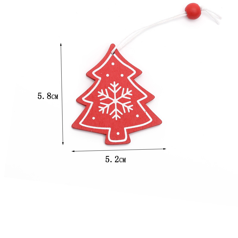 クリスマス装飾品ケース木製クリスマスペンダント雪クリスマスツリーヘラジカ掛け木製工芸品|undefined