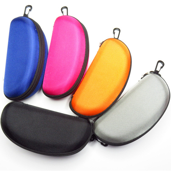 Estuche para gafas de sol deportivas, venta al por mayor, estuche para espejo de almacenamiento con cremallera, estuche para gafas de sol antipresión de tela EVA Oxford, estuche para ciclismo
