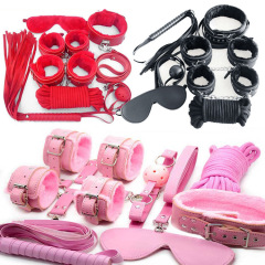 Sexy SM 10-piece set, plush alternative binding toys, torture tools for women, ten-piece set of training adult products
