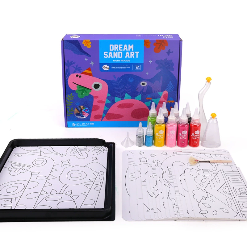Игрушка для раннего возраста, цветной песок, ручная работа, 3-6 лет, обучение, граффити