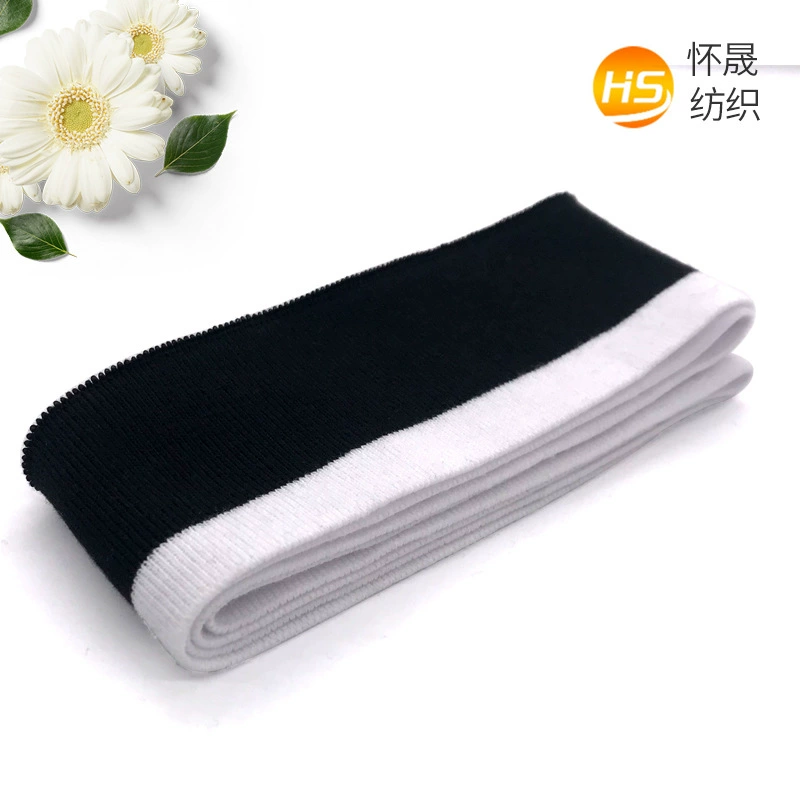 Заводские поставки хлопка трикотажные манжеты подол вырез жаккард ребра лямки резинка аксессуары для одежды