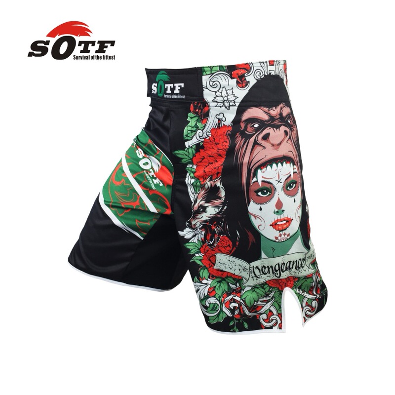 MMA Fighting Muay Thai Shorts Men's Comprehensive Fighting Training Martial Arts Gym Sports Taekwondo Running Fighting X20