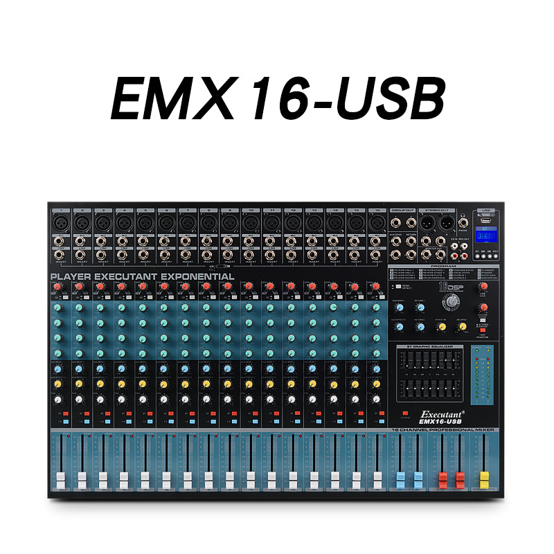 블루투스 회의 단계 믹서 공장 콘센트가있는 리버브 DSP 효과가있는 EMX8 12 16 방향 믹서