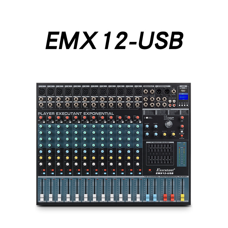 블루투스 회의 단계 믹서 공장 콘센트가있는 리버브 DSP 효과가있는 EMX8 12 16 방향 믹서