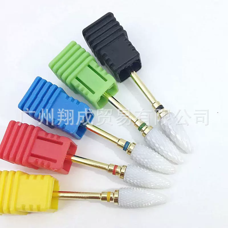 Golden ceramic handle for manicure