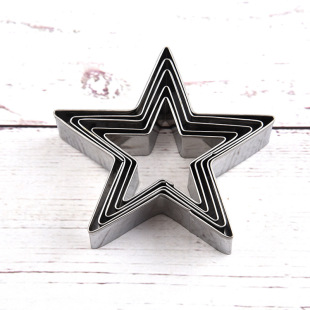 Factory spot stainless steel biscuit mold DIY baking tools heart-shaped five-pointed star baking mold DIY
