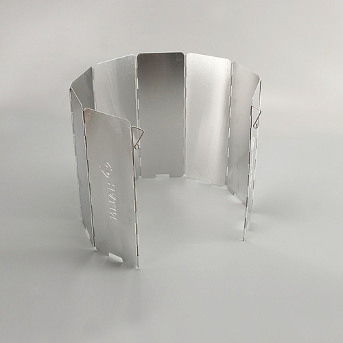 Outdoor stove windshield 8 pieces 10 pieces folding ultra-light windshield camping pot set windproof windshield cloth bag