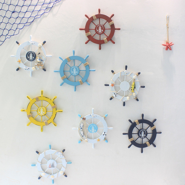 Marine style wall hanging mini small helmsman decorative ornaments…