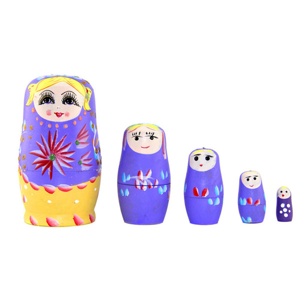 Wooden painted doll handmade