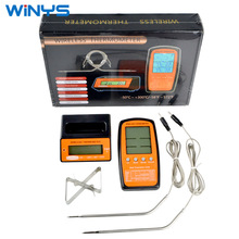 烧烤烘焙熬糖无线接收食品温度计双探针智能烤肉可设定报警温度计