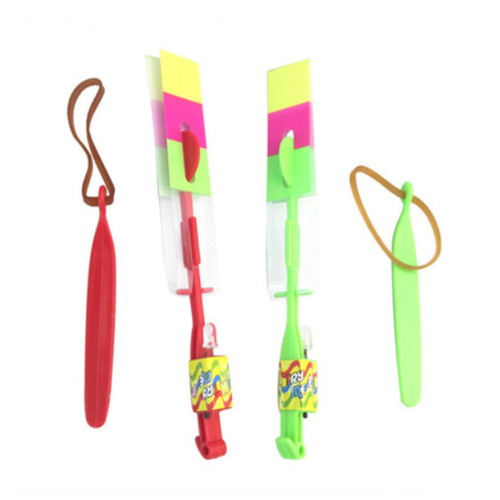 Luminous single flash flying arrow toy creative rubber band magical luminous flying top fairy children's toy