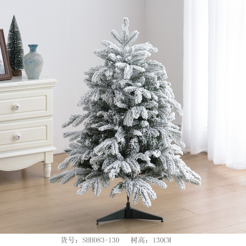 Árbol de Navidad con nieve densa y cubierta de nieve, con bayas rojas y piñas, adornos decorativos para regalos de Navidad, pequeños adornos al por mayor.