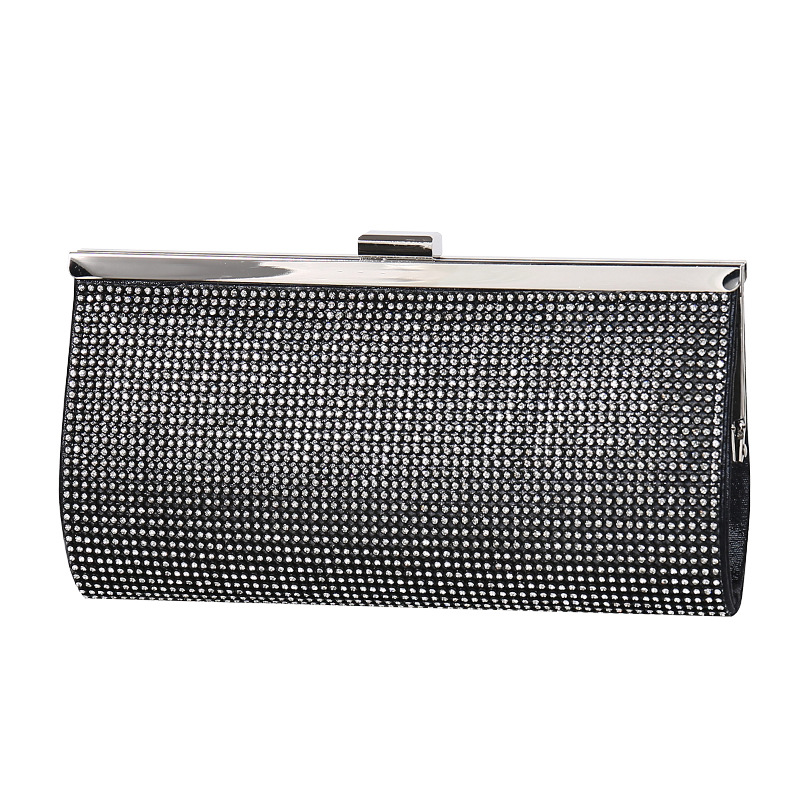 Bolso de noche de diamantes de imitación transfronterizo moda europea y americana bolso de vestido incrustado de diamantes de alto sentido bolso nupcial directo de fábrica al por mayor