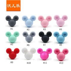 Factory supply 14mm hexagonal silicone beads, baby teething silicone scattered beads DIY necklace decoration accessories