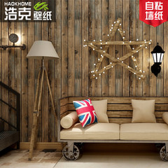 Thickened retro 3D three-dimensional simulated wood board wood grain sticker PVC self-adhesive imitation wood wall sticker restaurant background wall wallpaper