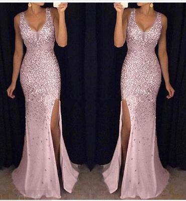 2020 verano nuevo comercio exterior europeo y americano Amazon transfronterizo nuevo tenedor vestido dorado vestido largo vestido de noche Nuevo
