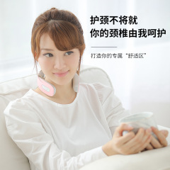 Intelligent pulse neck massager, shoulder and neck physiotherapy device, mini voice neck protection device, portable hot compress cervical spine massager