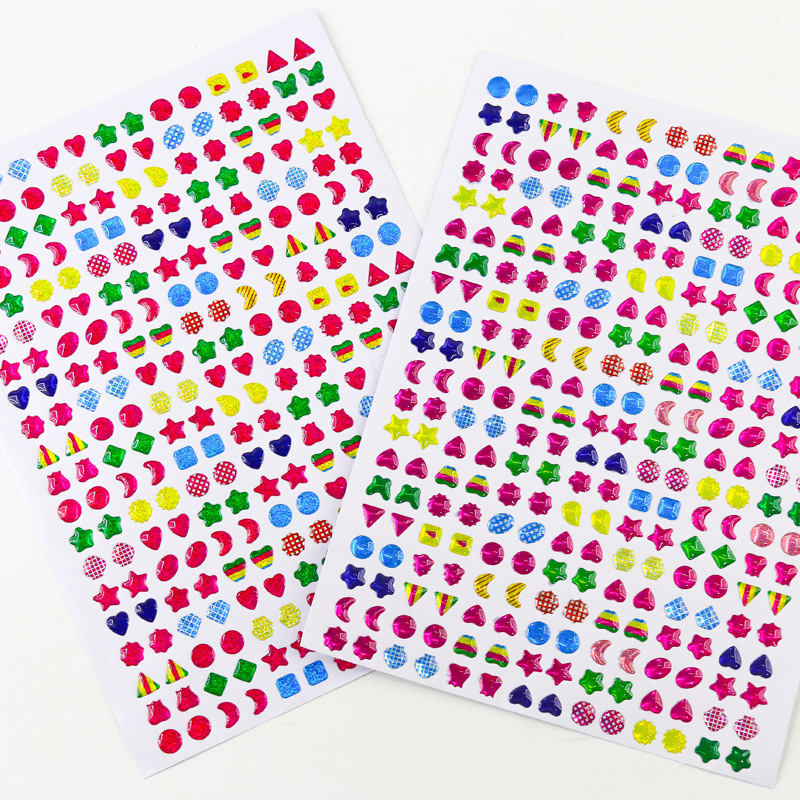 Children's Reward Sticker Crystal Drop Glue Stereo Sticker Nail Sticker Ear Sticker Kindergarten Educational Colorful Shining Sticker Children's Reward Sticker Crystal Drop Glue Stereo Sticker Nail Sticker Ear Sticker Kindergarten Educational Colorful Shining Sticker