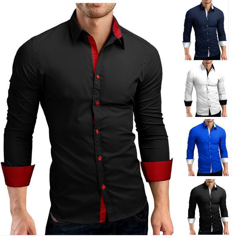 2019 Foreign Trade Classic Human Model Men's Large Size Long Sleeve Shirt European and American Explosions Shirt Men's Non-ironing Shirt