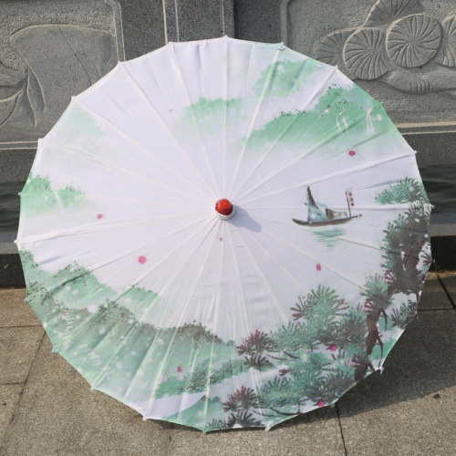 Leisure rainproof floral fabric umbrellas, oil paper umbrellas, paper umbrellas, dance umbrellas, store decoration ceiling umbrellas, ancient style umbrellas with tassels, manufacturers for distribution